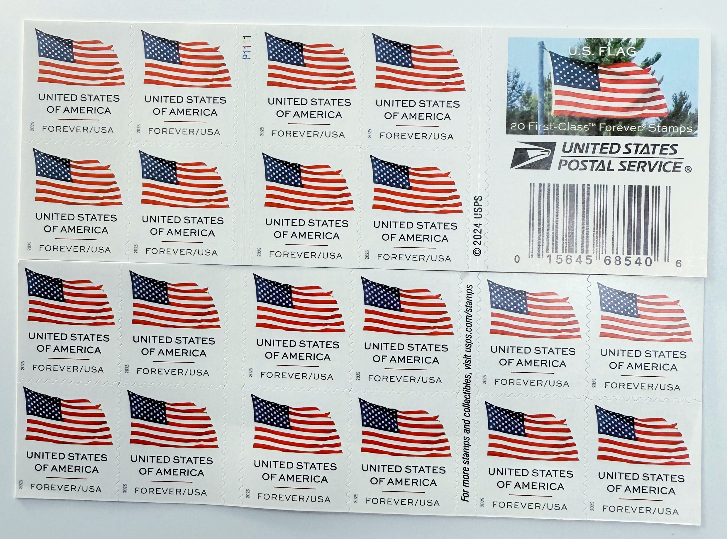2025 U.S. Flag Stamps double-sided books - Forever Stamps