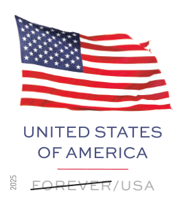 2025 U.S. Flag Stamps single-sided books - Forever Stamps